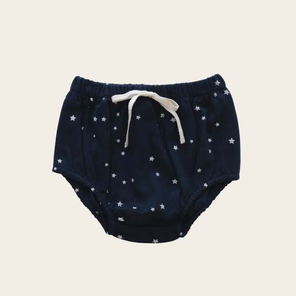 Jamie Kay Black Iris Tiny Stars Organic Cotton Bloomers Size 3-6 Months Blue - Picture 1 of 5